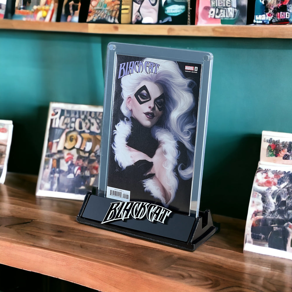 
                  
                    Black Cat Comic Stand (Black and White)
                  
                