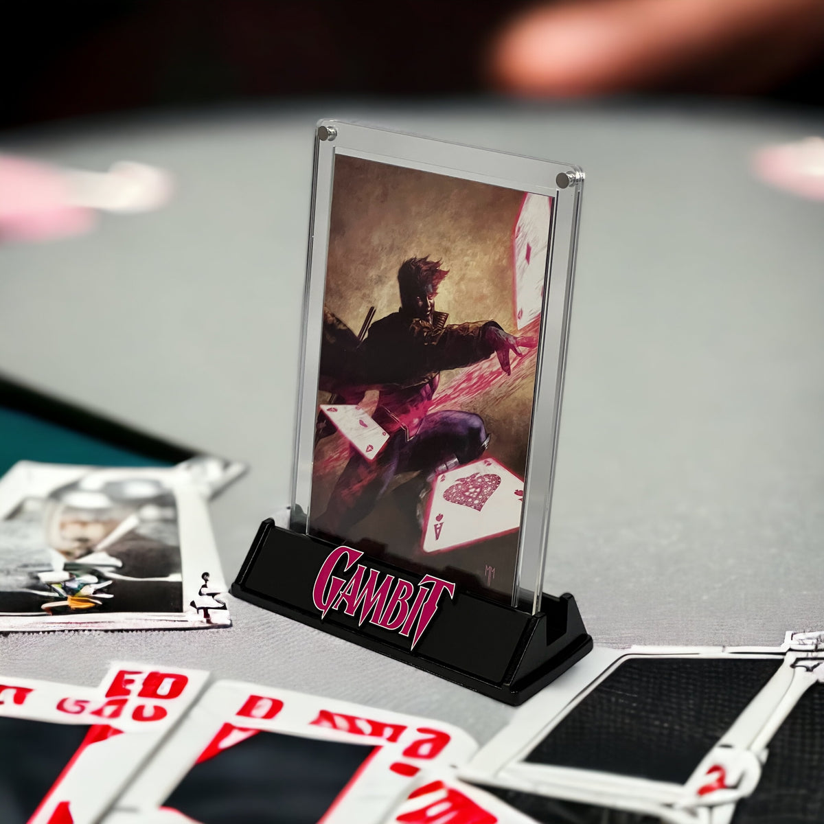Gambit Comic Stand (Pink Lettering) – Red Wolf Collectibles