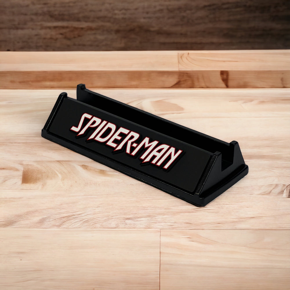 Spider-Man Comic Stand (Red and White Block Letters)