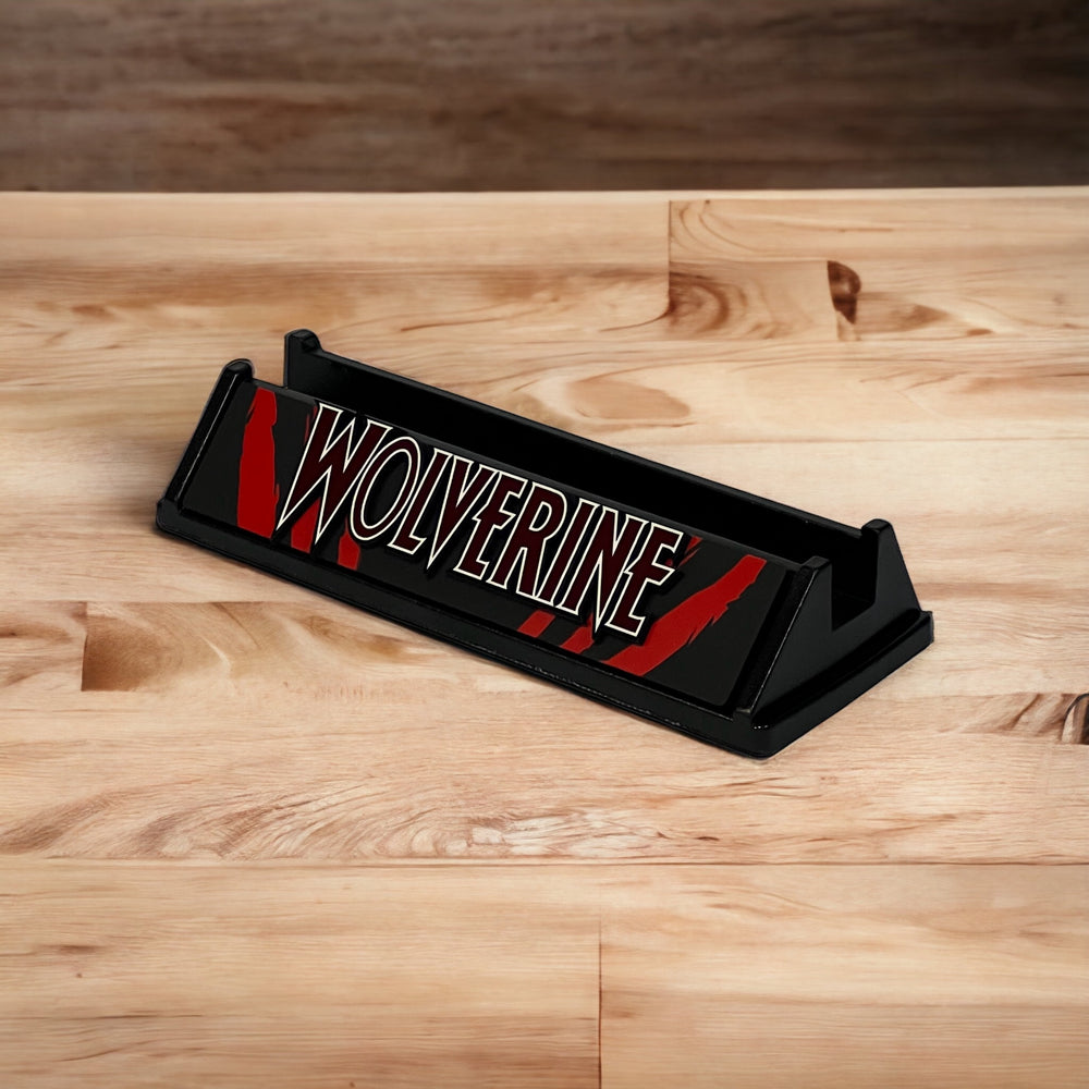 Wolverine Comic Stand (Black, Red and White Lettering with Claw Marks)