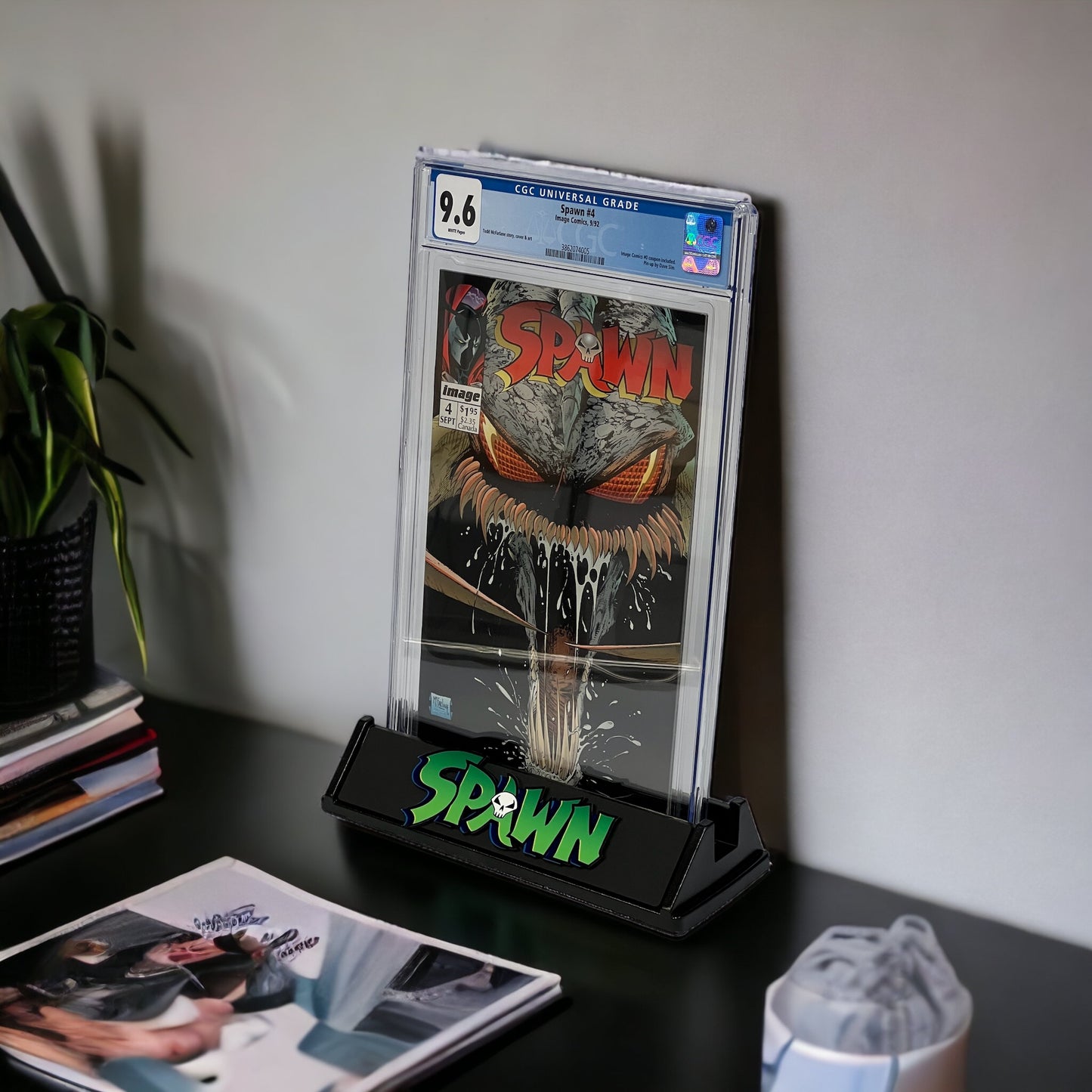 Spawn Comic Stand (Green Lettering) – Red Wolf Collectibles