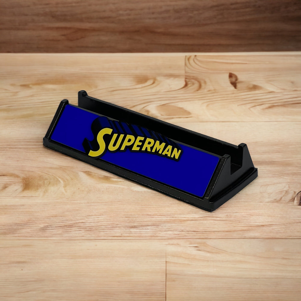 Superman Comic Stand (Blue with Blue Shadow)