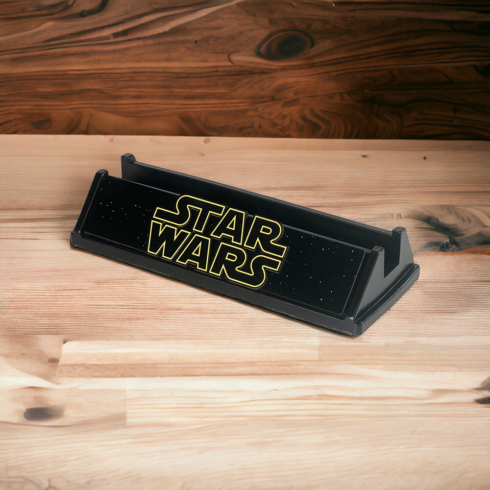 Star Wars Comic Stand (Black and Gold with Space Background)