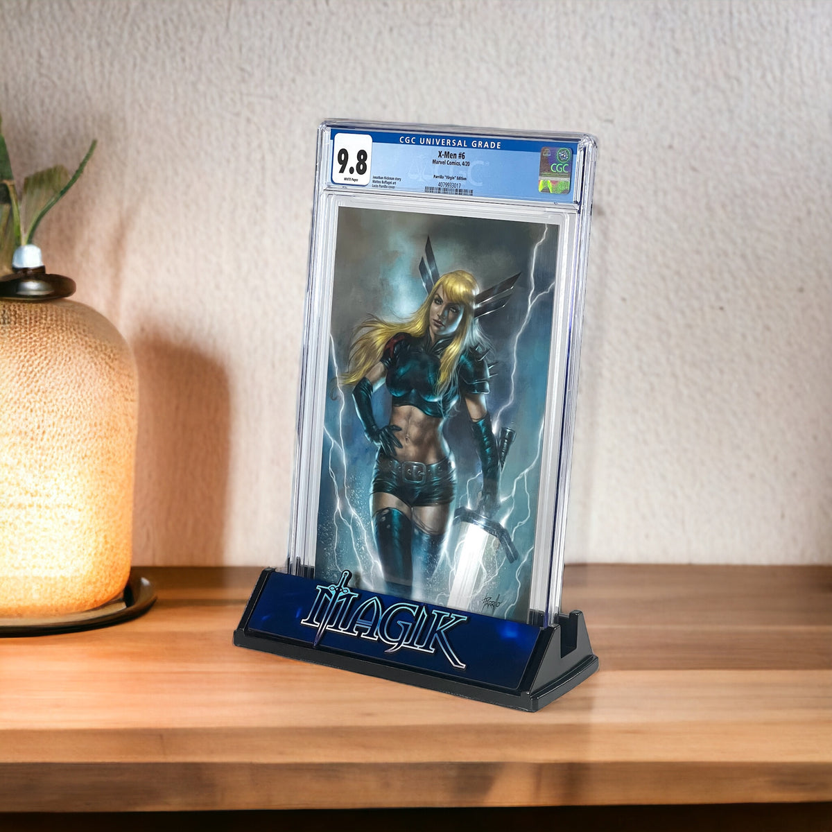 Magik Comic Stand (Blue Background) – Red Wolf Collectibles