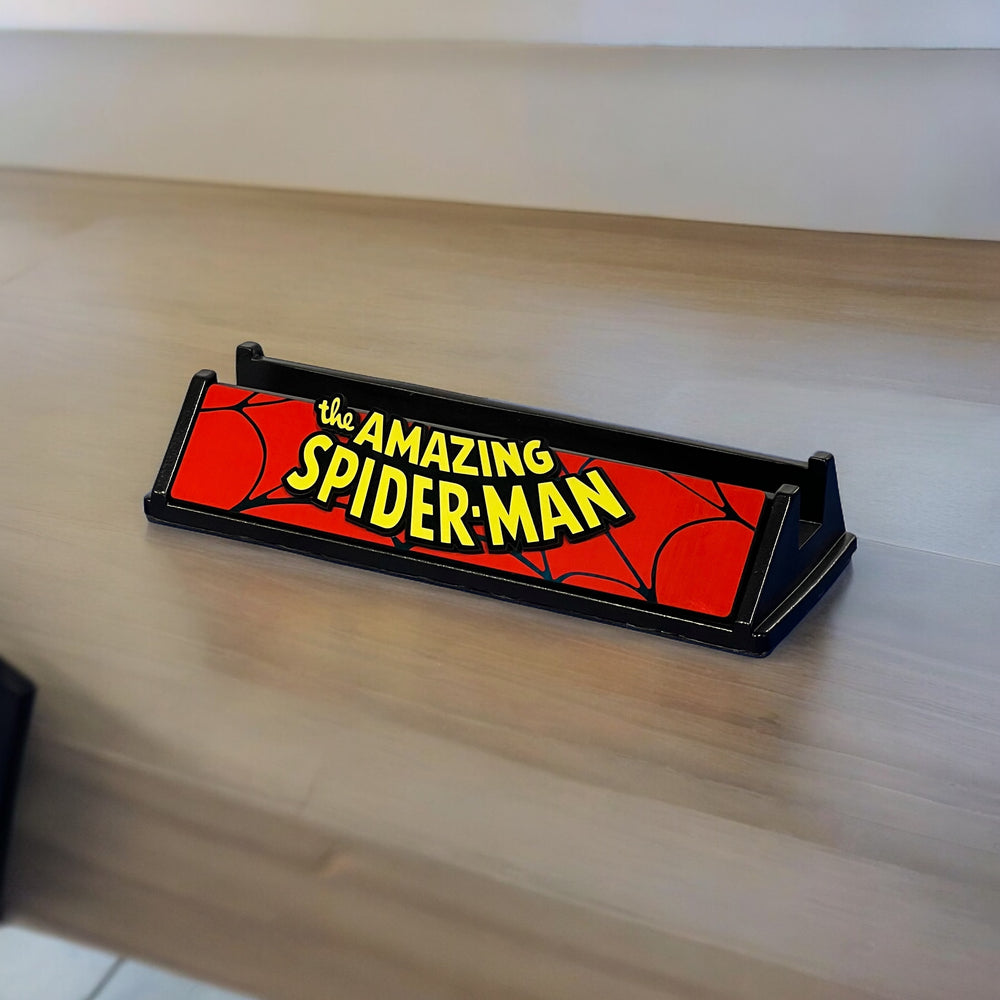 Amazing Spider-Man Comic Stand (Red Webbing / Yellow Writing)